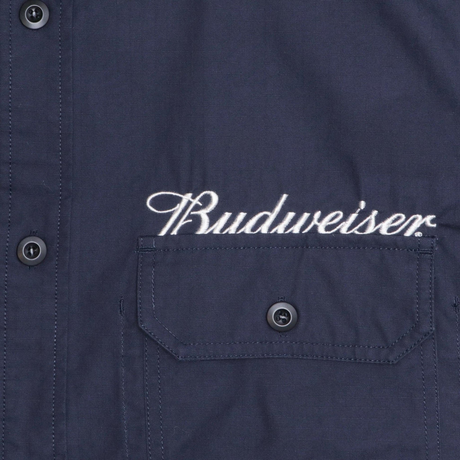 detail of budweiser above the pocket 