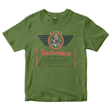 green budweiser military inspired t shirt