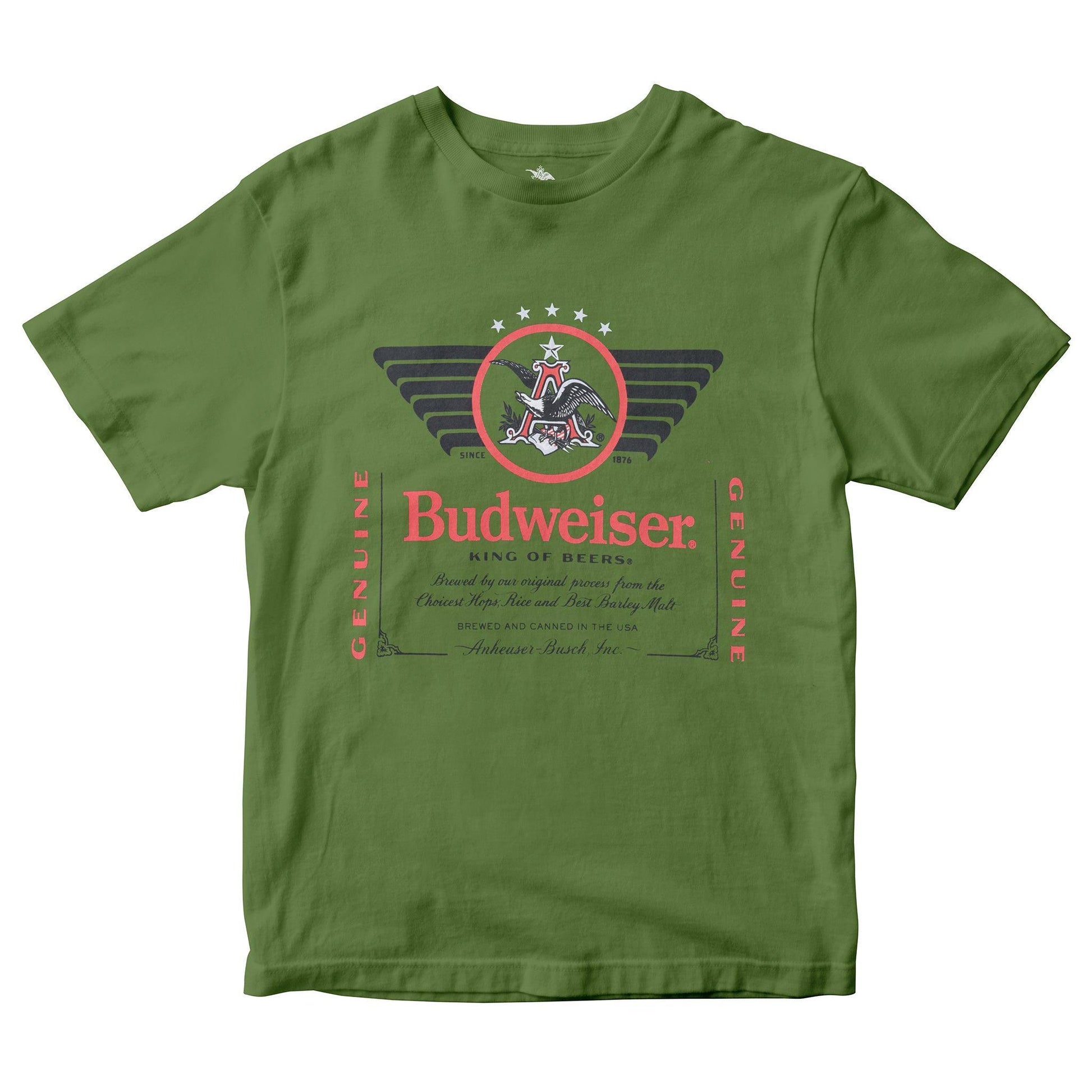 green budweiser military inspired t shirt