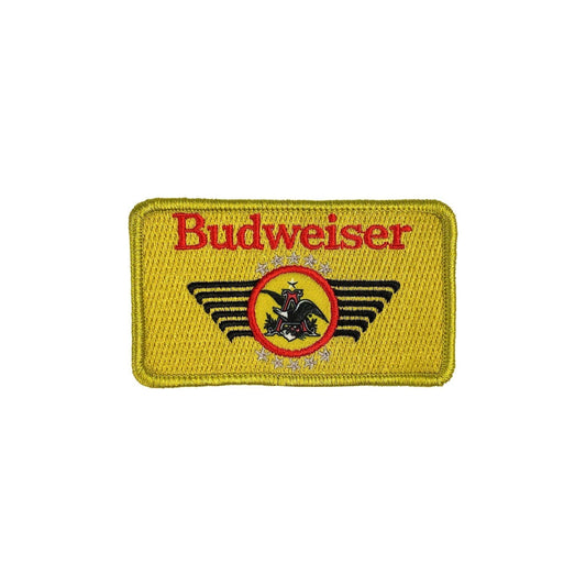 gold budweiser military wings patch
