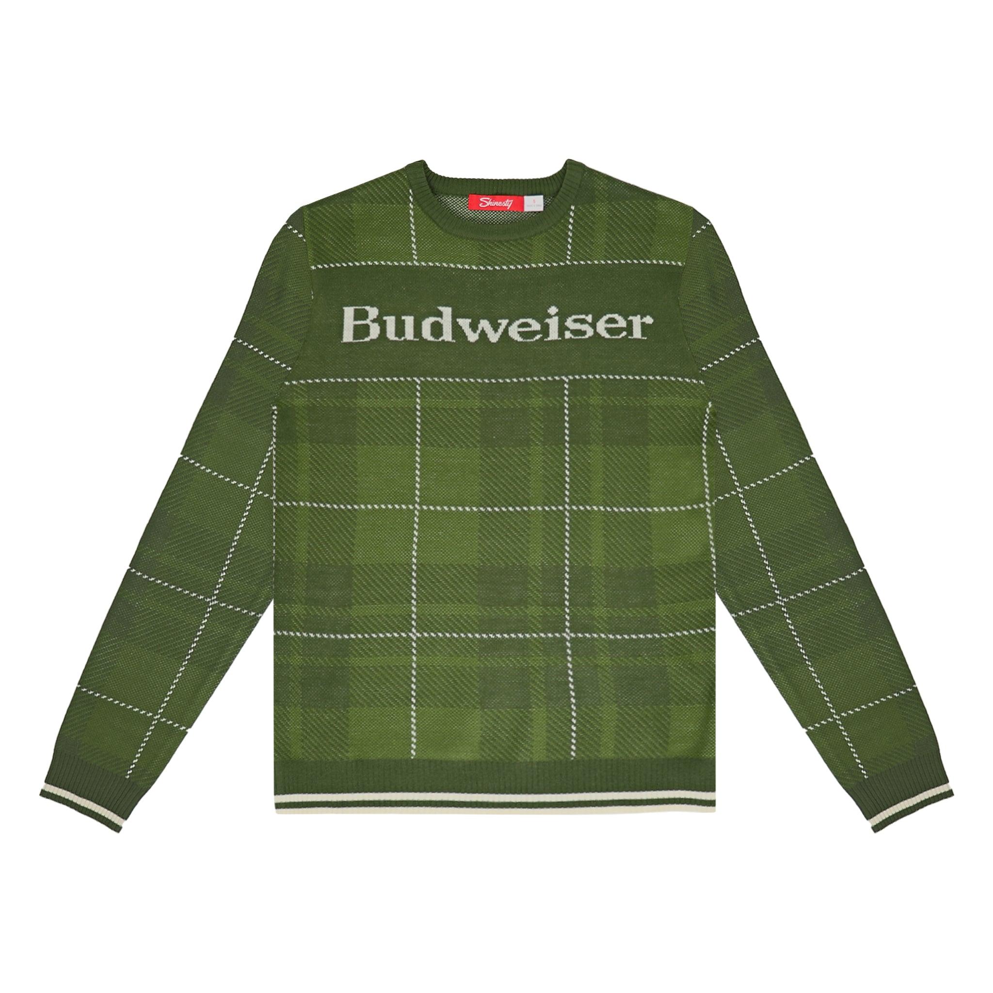 Budweiser Plaid Sweater