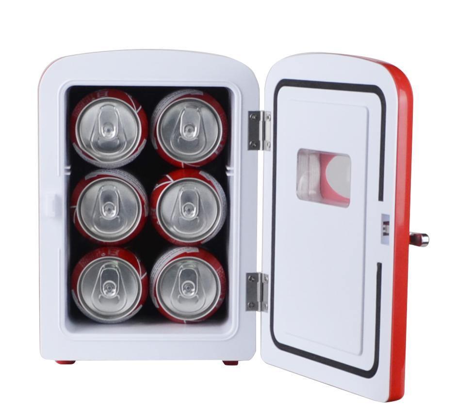 6 Beer Cans Inside Open Budweiser Portable Mini Fridge