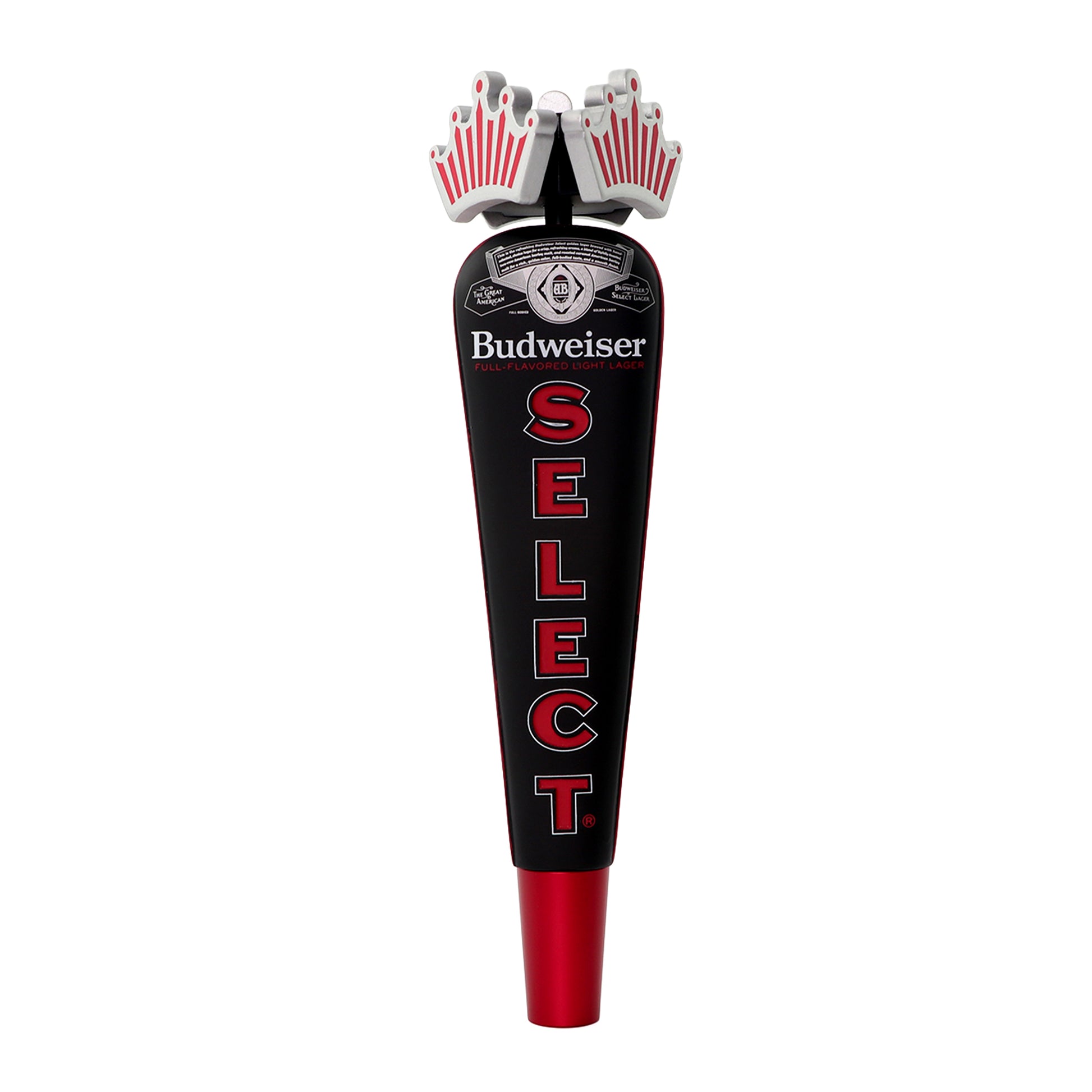Front view of Budweiser Select Tap Handle