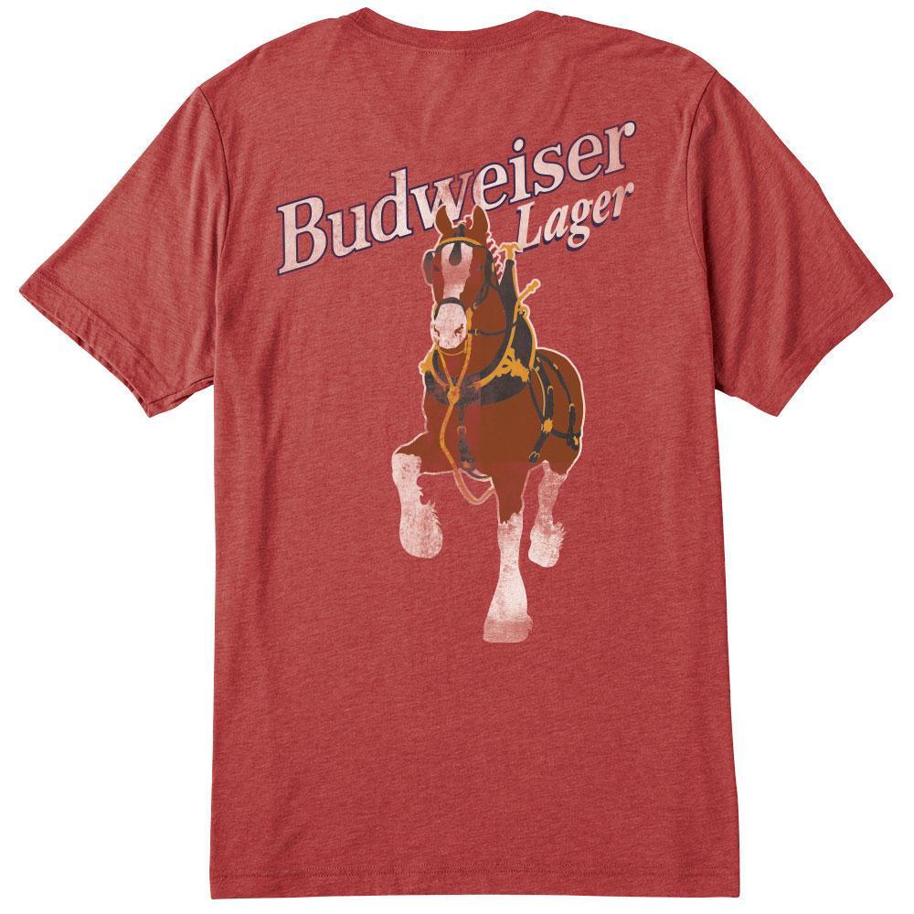 Red Budweiser Vintage Clydesdale T-shirt - Back