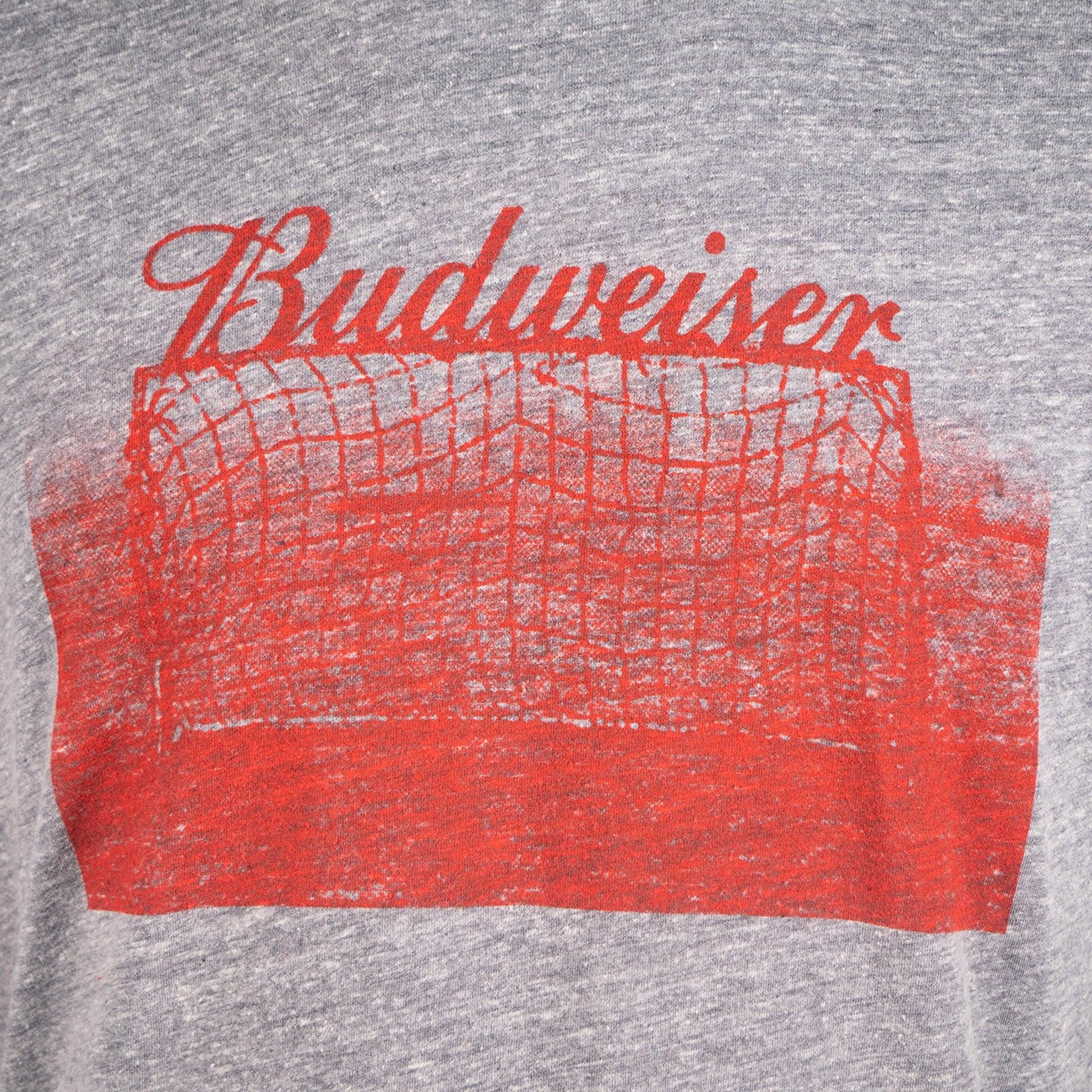 Gray Budweiser X USMNT Soccer T-Shirt Graphic Closeup