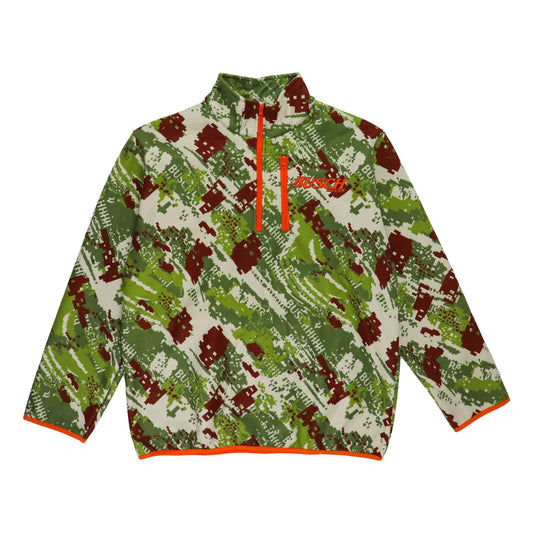 green busch camo quarter zip fleece 