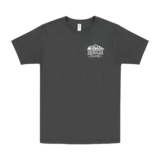 Front view of Busch Light Musci to Our Beers T-shirt