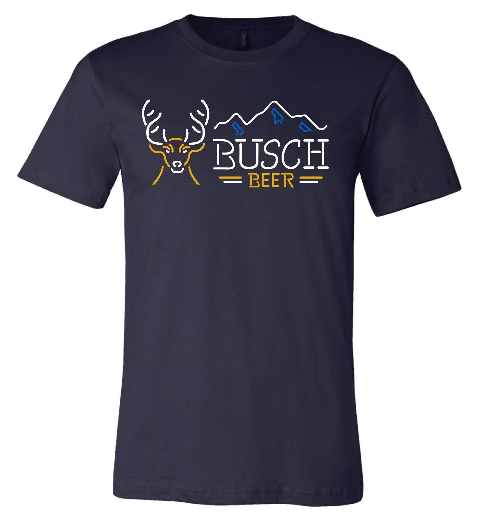 Busch Men's Navy Blue Neon T-shirt