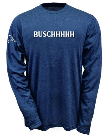 Busch Ducks Unlimited Men's Muted Navy Long Sleeve T-shirt