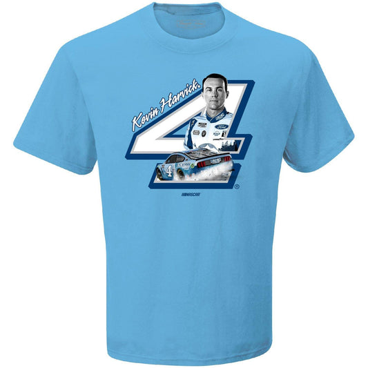 Busch Kevin Harvick #4 Graphic Blue Men's T-Shirt - Front