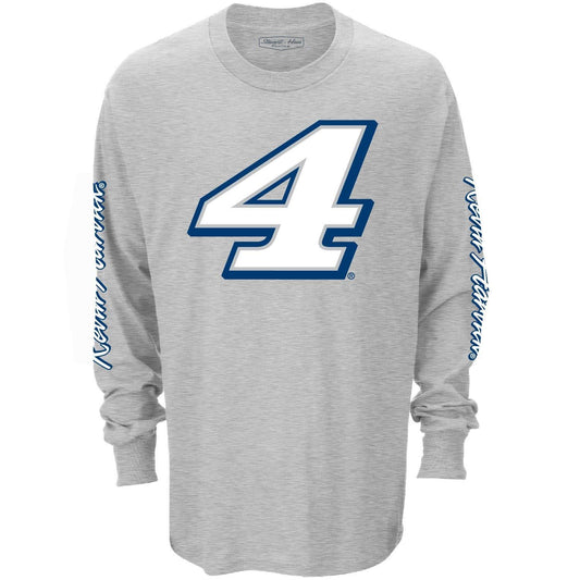 Busch Kevin Harvick F/B Gray Men's Long Sleeve T-Shirt - Back