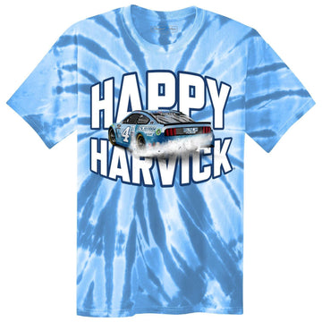 Busch Kevin Harvick Happy Harvick Blue Tie Dye T-Shirt - Front