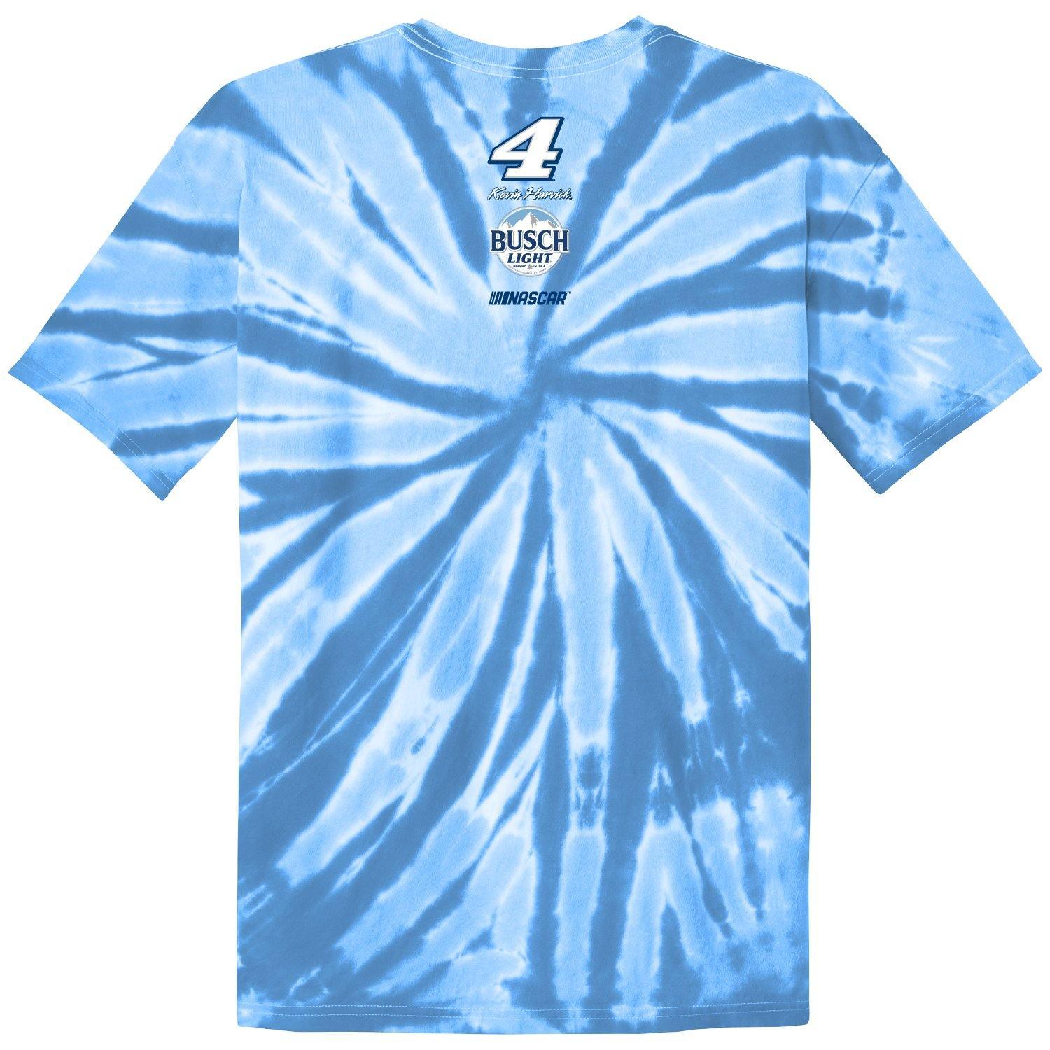 Busch Kevin Harvick Happy Harvick Blue Tie Dye T-Shirt - Back