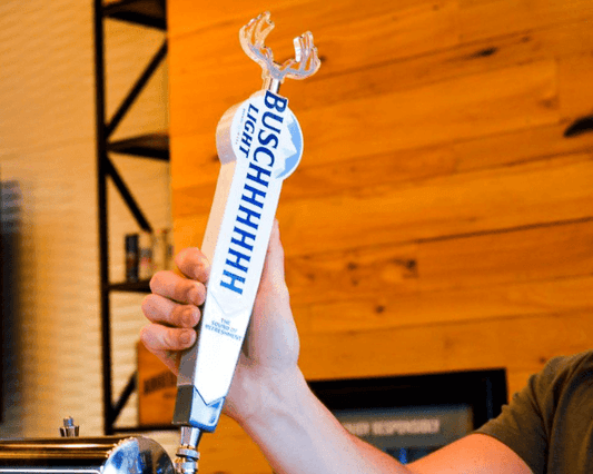 Busch Light Antler Tap Topper on Busch Light Tap Handle