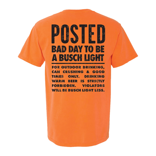 Busch Light Bad Day Camo Can T-Shirt - Back