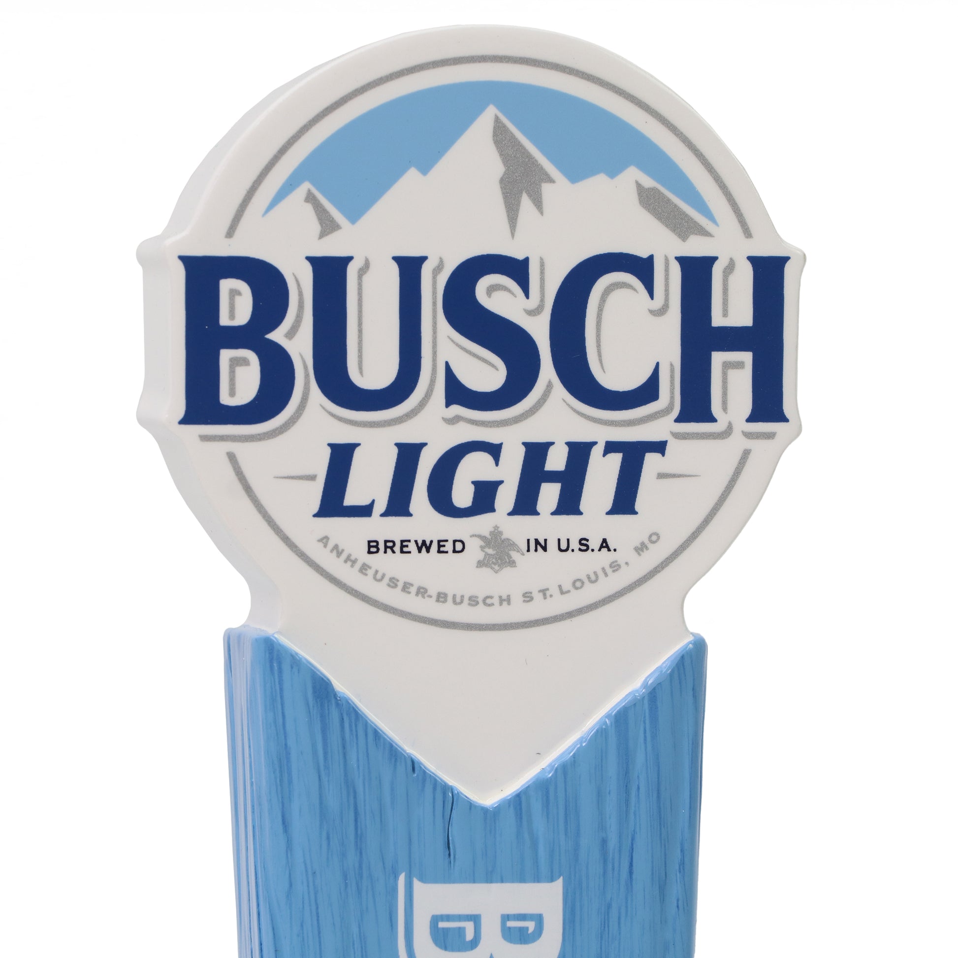 Close up of logo on Busch Light Iconic Tap Handle