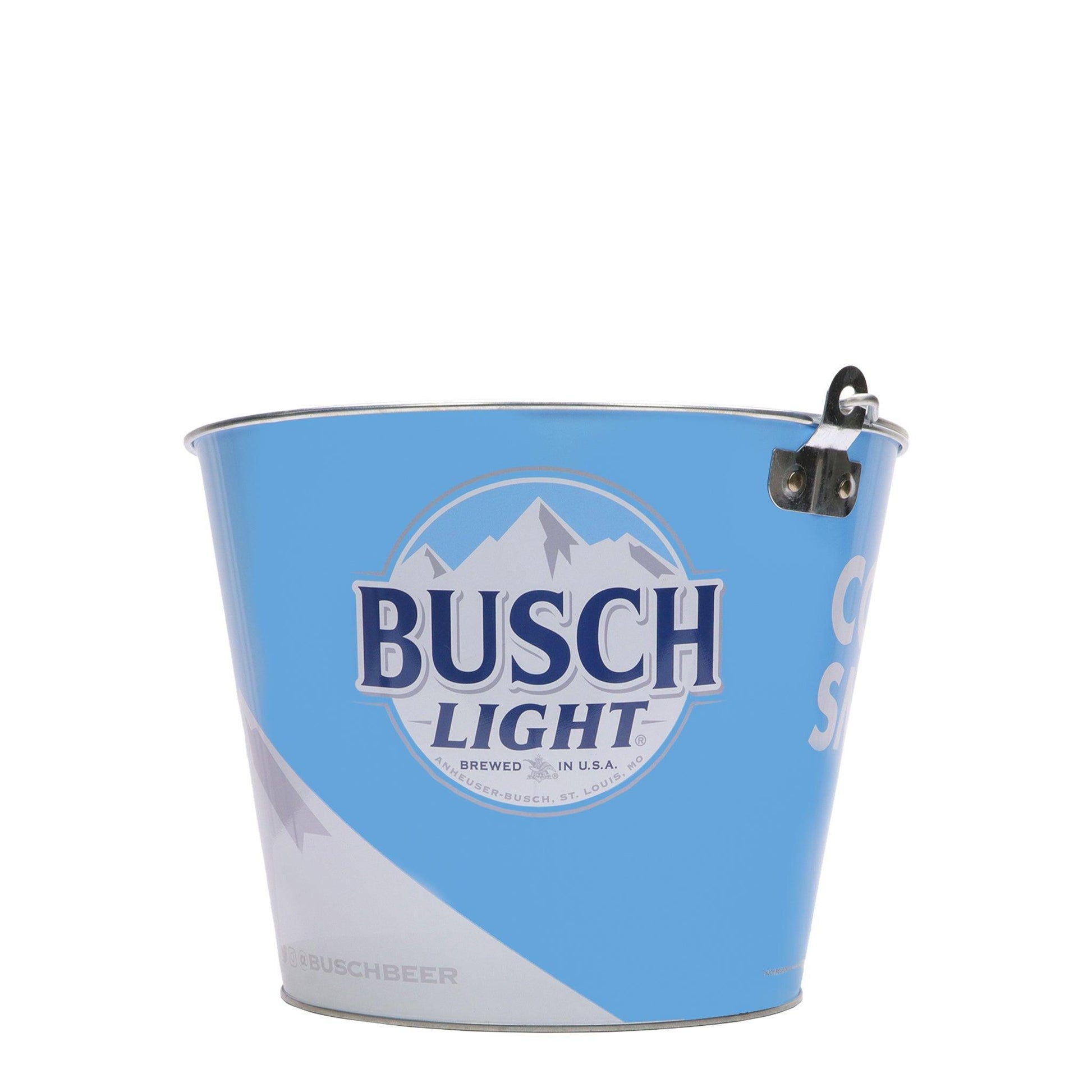 busch light logo on side of bucket 