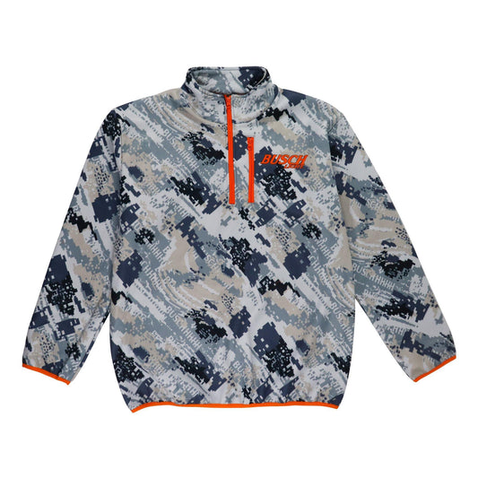 grey busch light camo quarter zip fleece