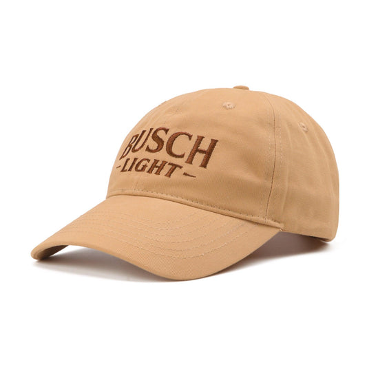 Front of Busch Light Corn Cob Hat with Busch Light embroidered on front panel