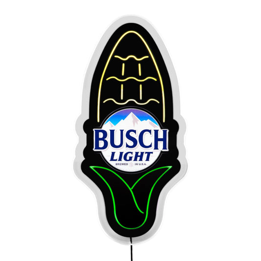 Busch Light Corn LED Panel Sign - Lit