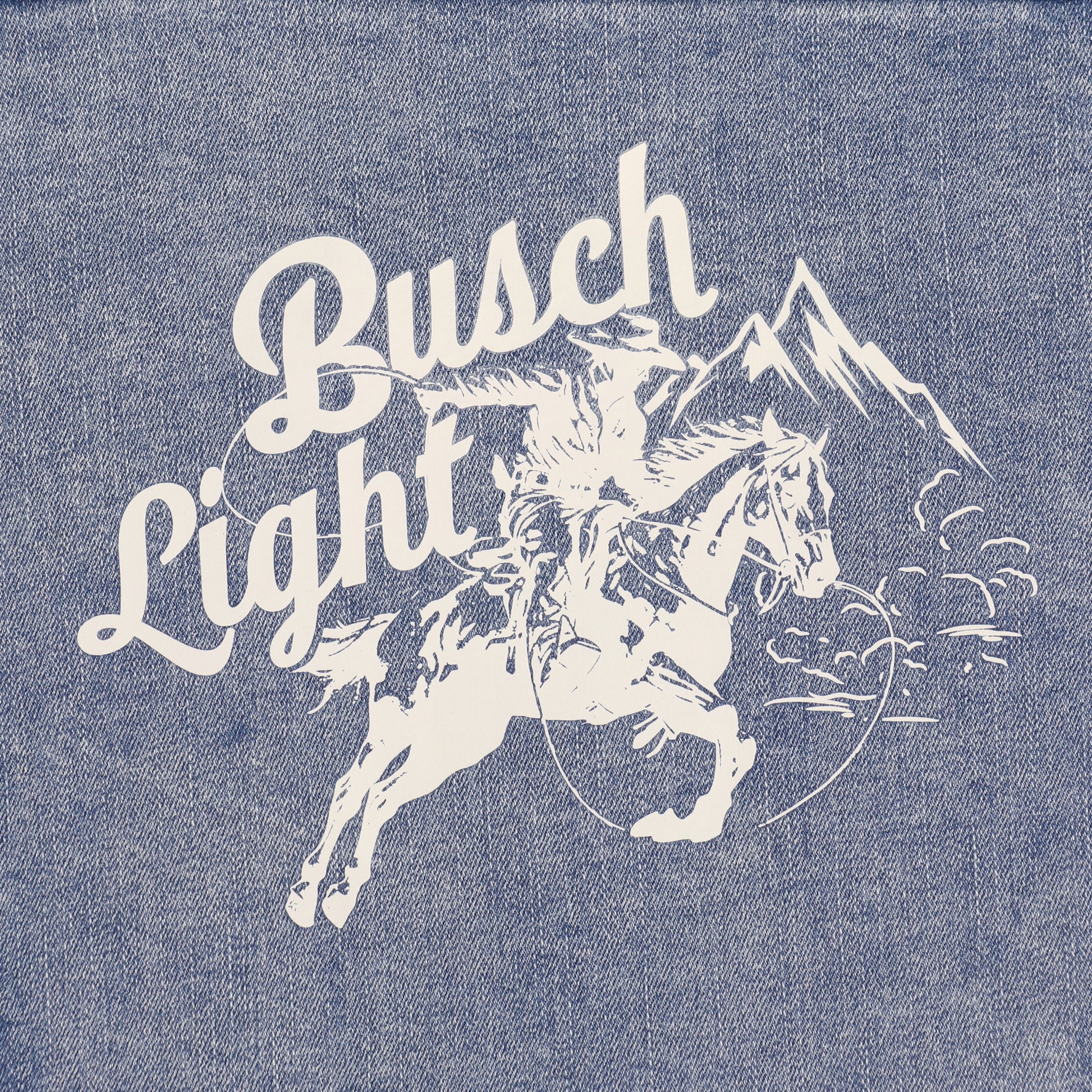 Close up of Back Logo Busch Light Rodeo Jacket