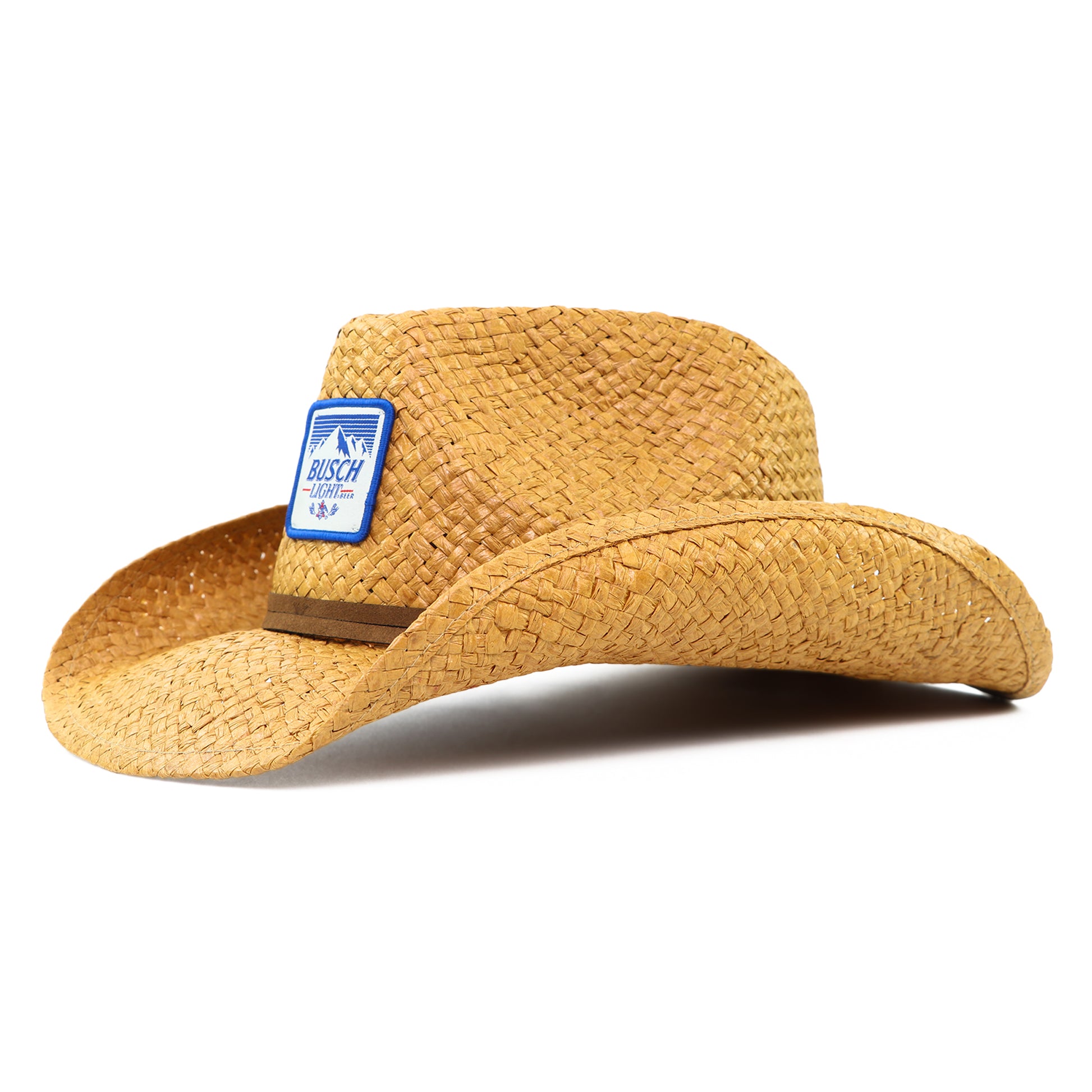 Front view of Busch Light Vintage Cowboy Hat