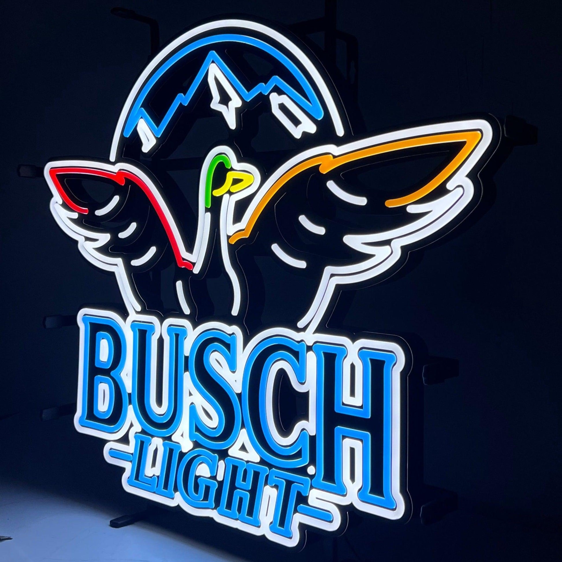 Busch Light Hunting Neon Sign in Dark