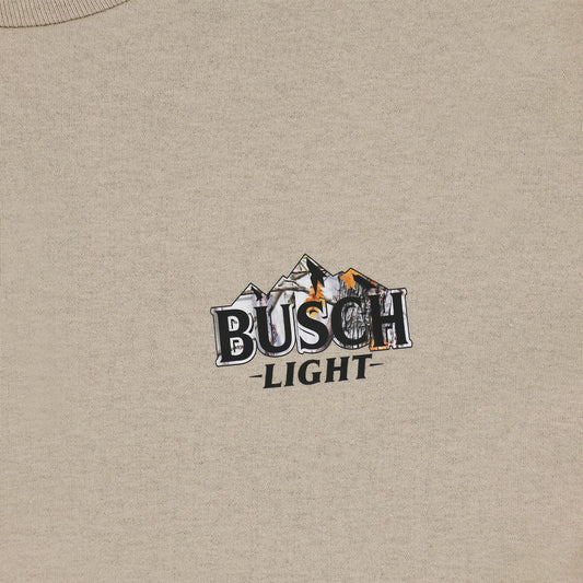 zoom in of busch light camo logo