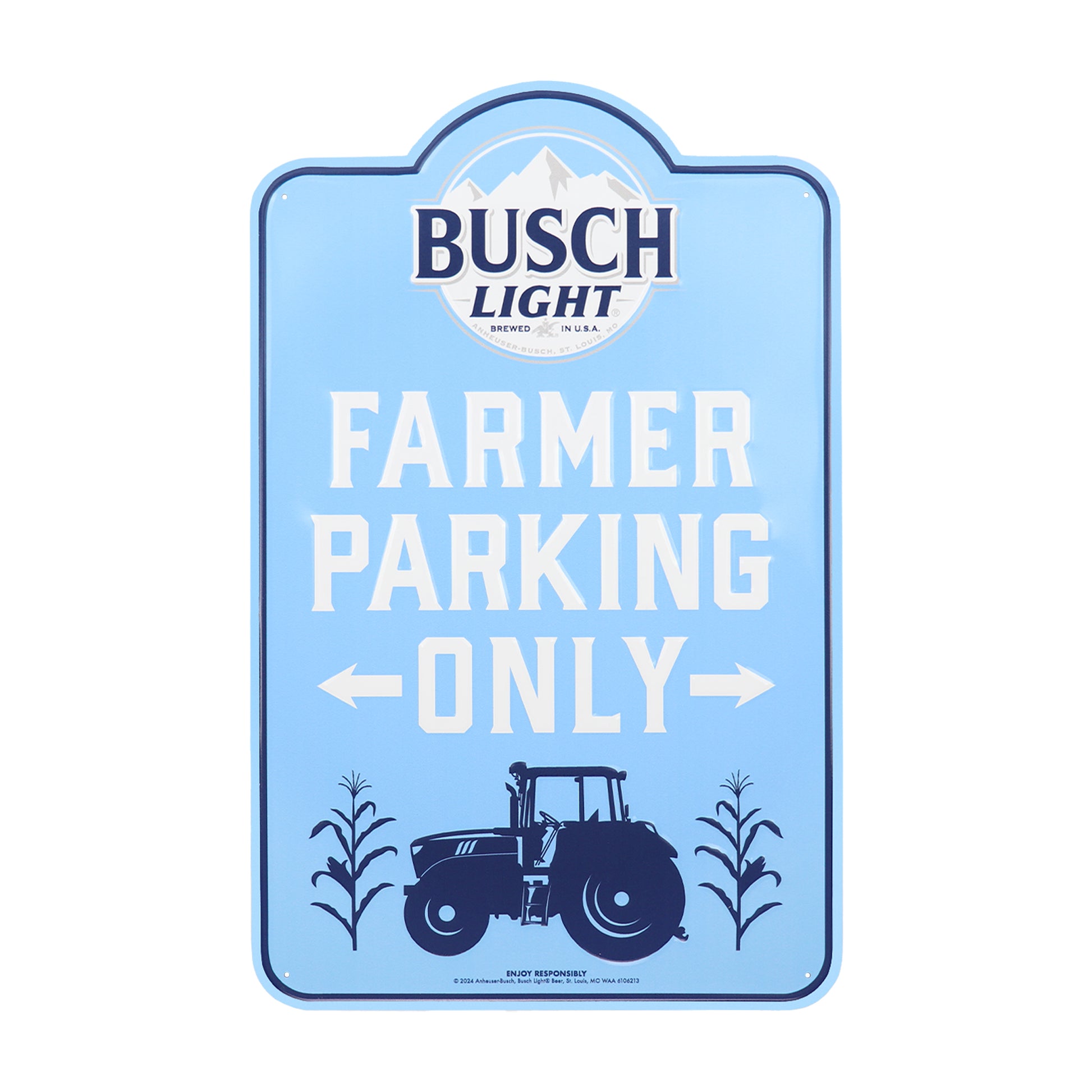 Busch Light Farmer Parking Only Metal Sign