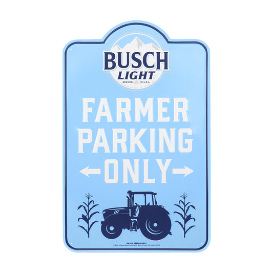 Busch Light Farmer Parking Only Metal Sign