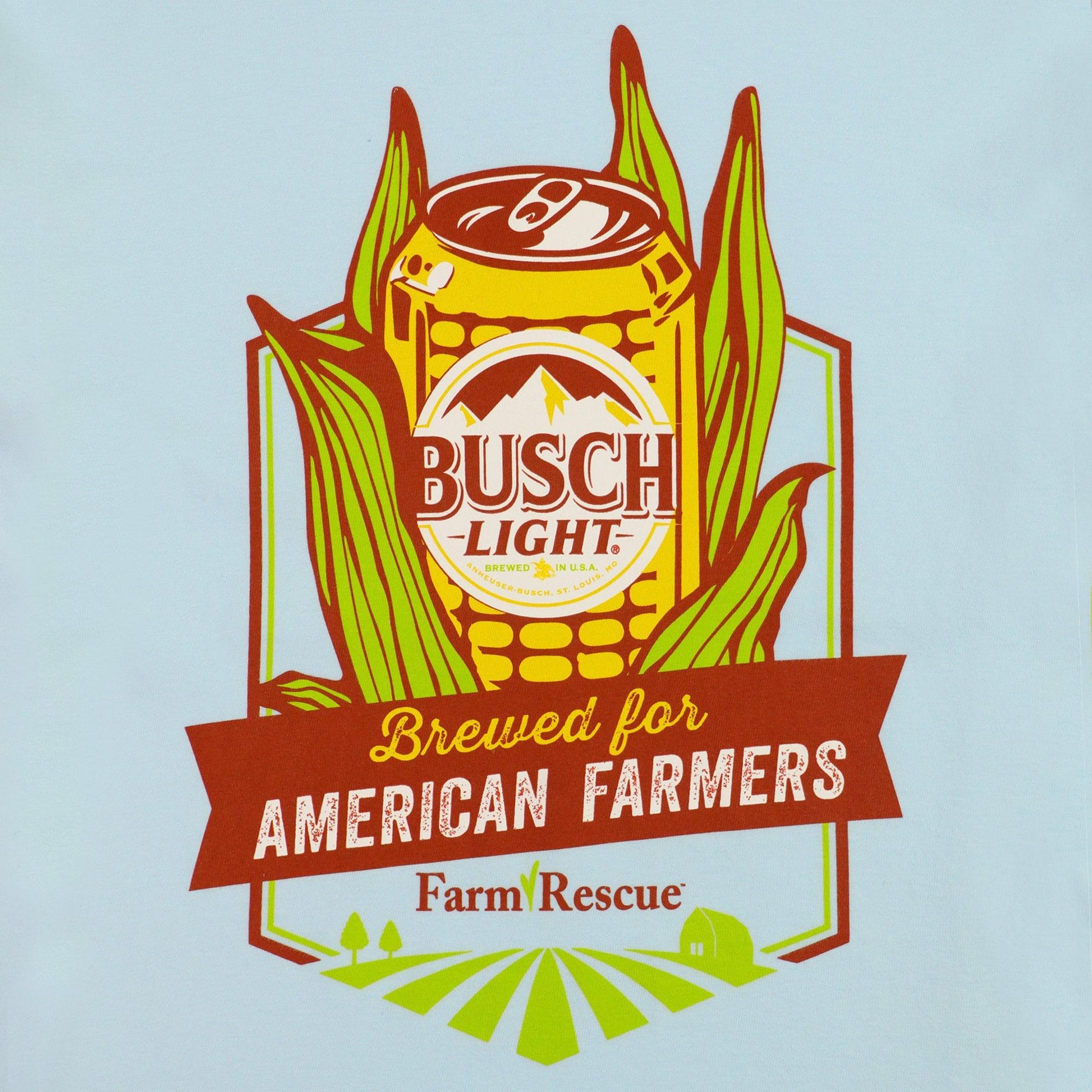 close up of front center logo says brewed for american faarmers