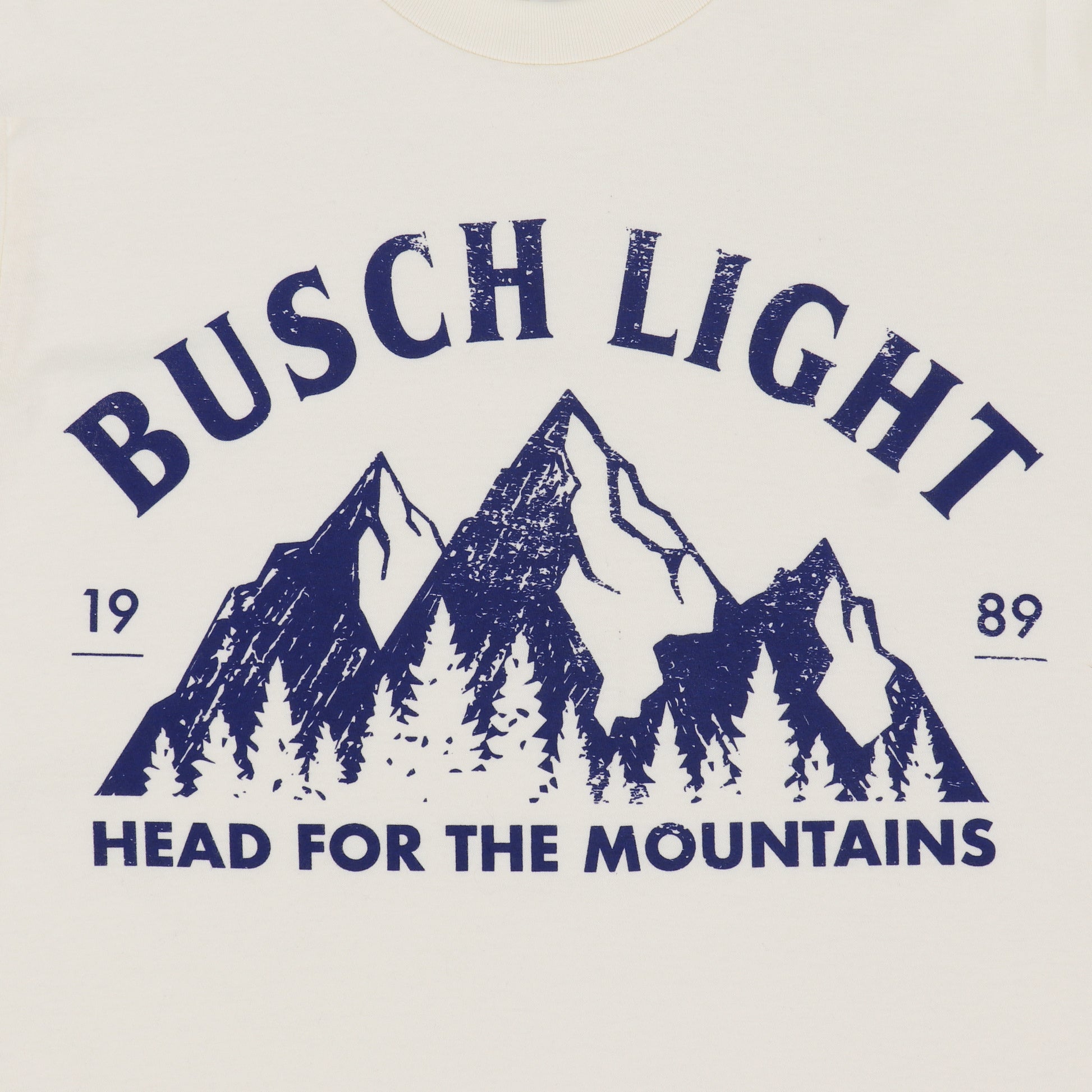 Close up-front view of Busch Light Head for the Mountains T-Shirt