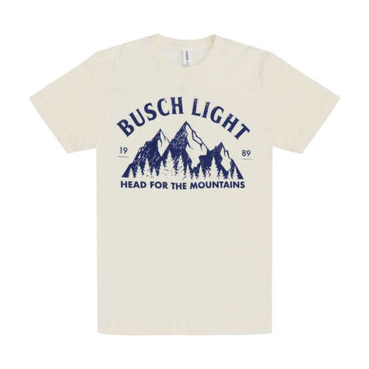 Front view Busch Light Head For the Mountains T-Shirt