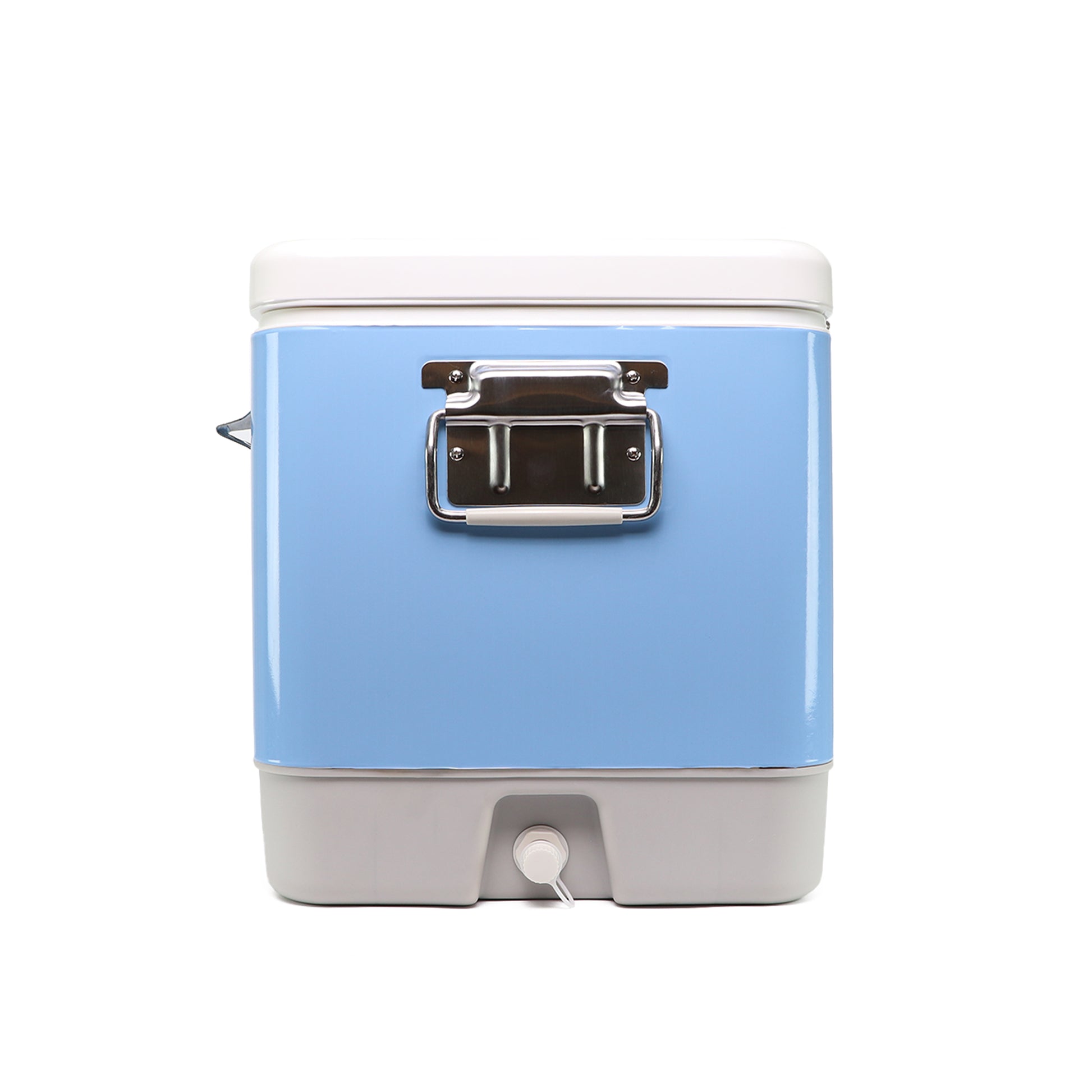 Side view of Busch Light iconic 54 qt cooler