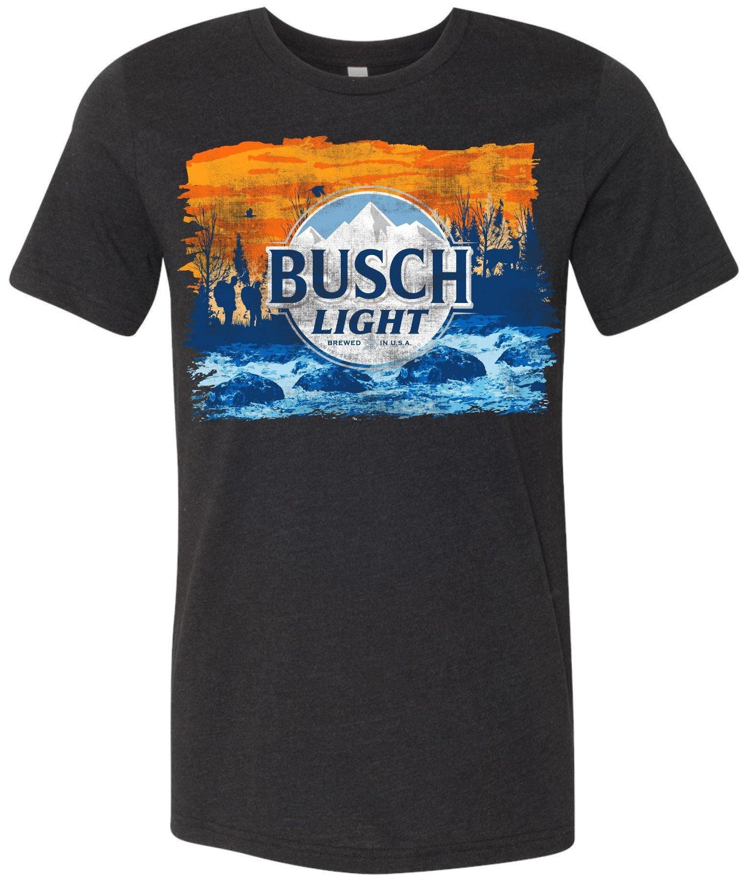 Busch Light Men's Black Camo Can T-Shirt