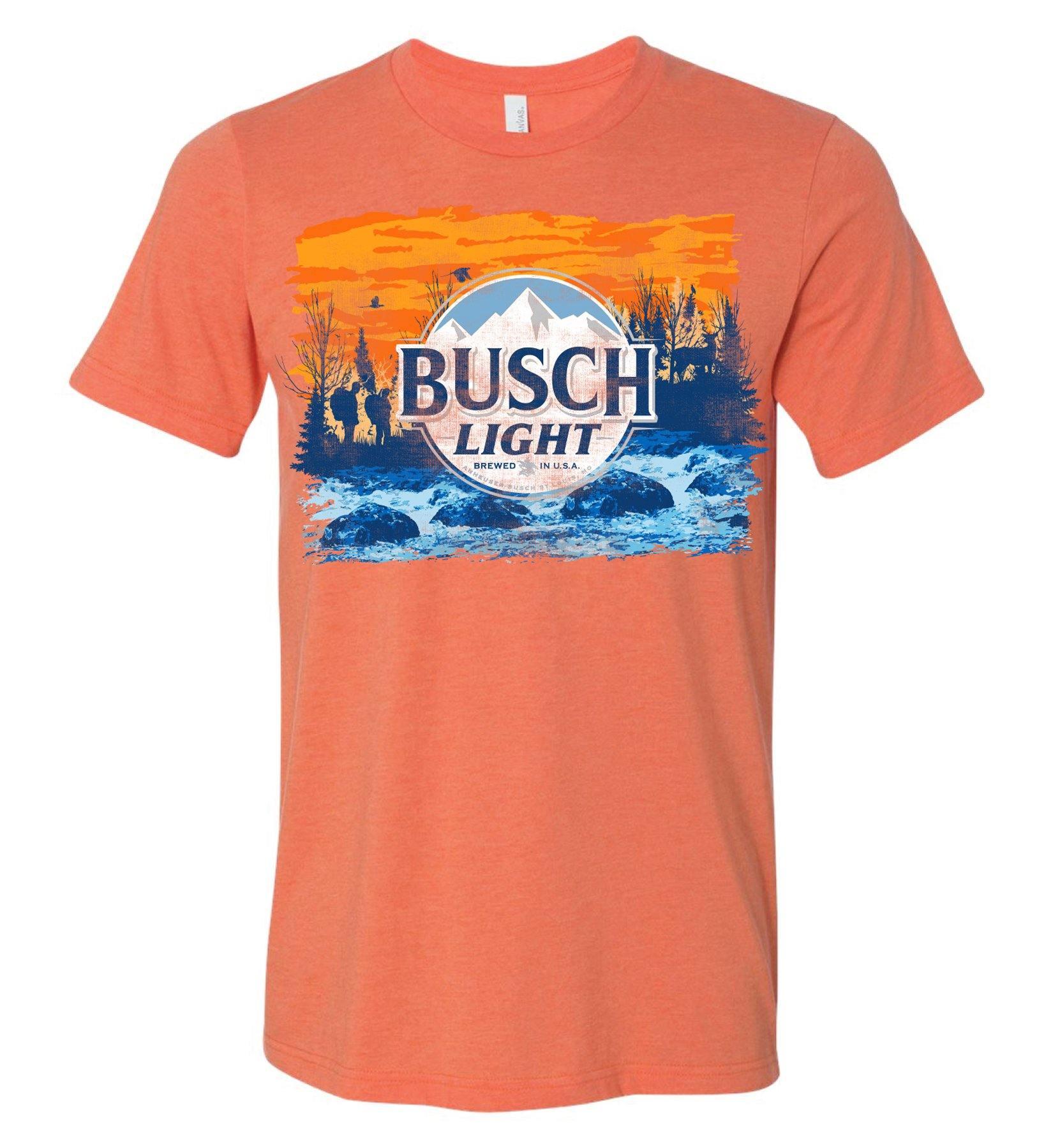 Busch Light Men's Orange Camo Can T-Shirt