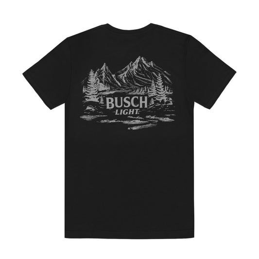 Back view of Busch Light Iconic T-Shirt in black