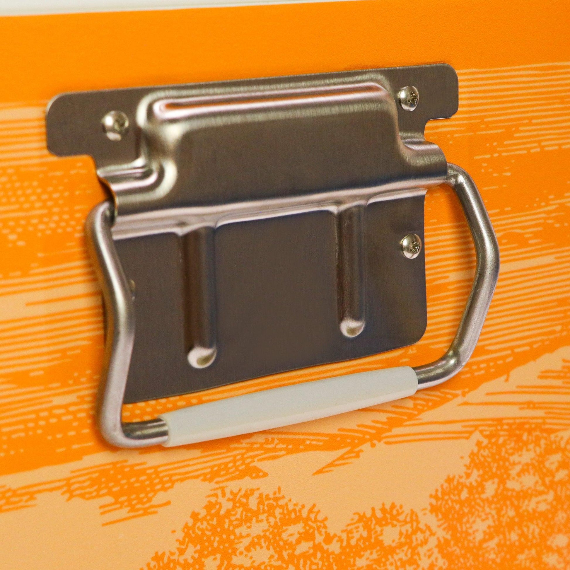 Busch Light Peach cooler - Metal Handle Closeup
