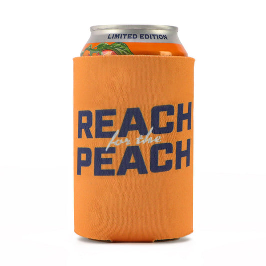 back of coolie reads reach for the peach saying
