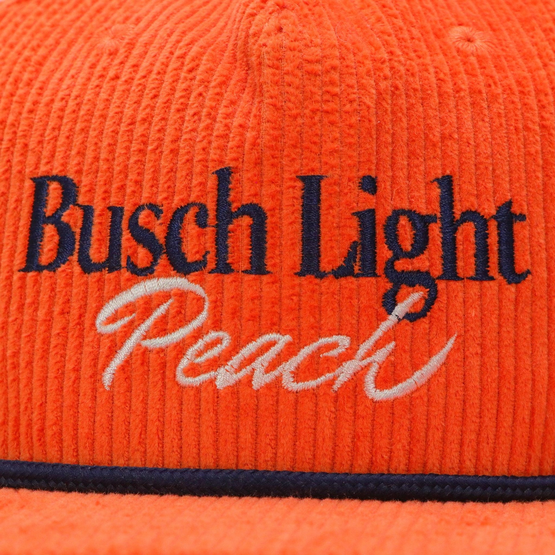 detail of busch light peach logo