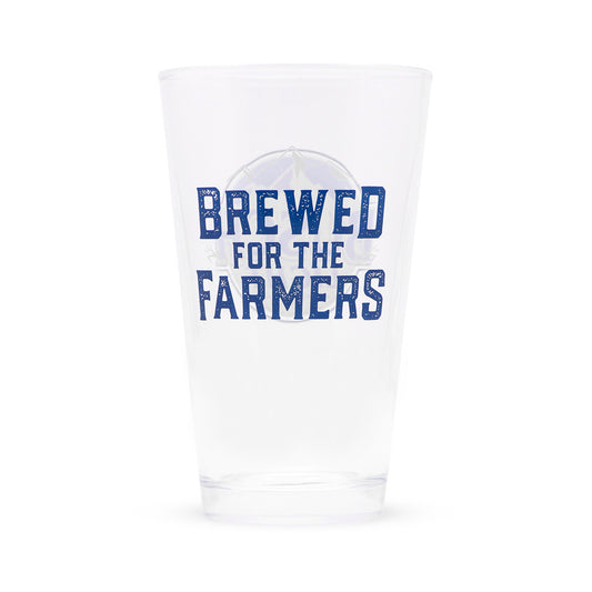 Bud Light Pint Glass "Brewed For the Farmers" Text