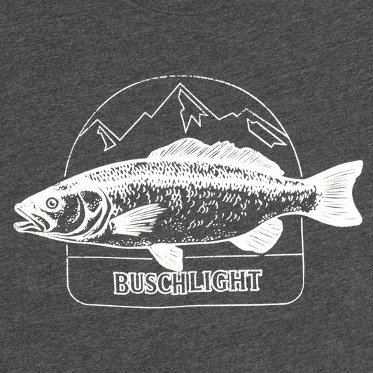 Close up view of front of Busch Light Carp T-shirt