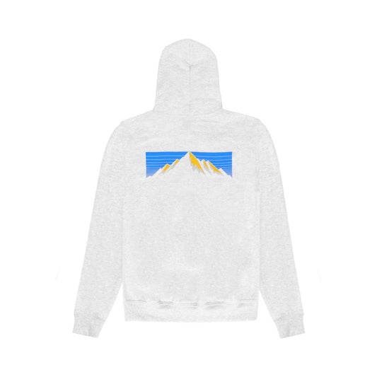 back of hoodie with retro mountain hoodie