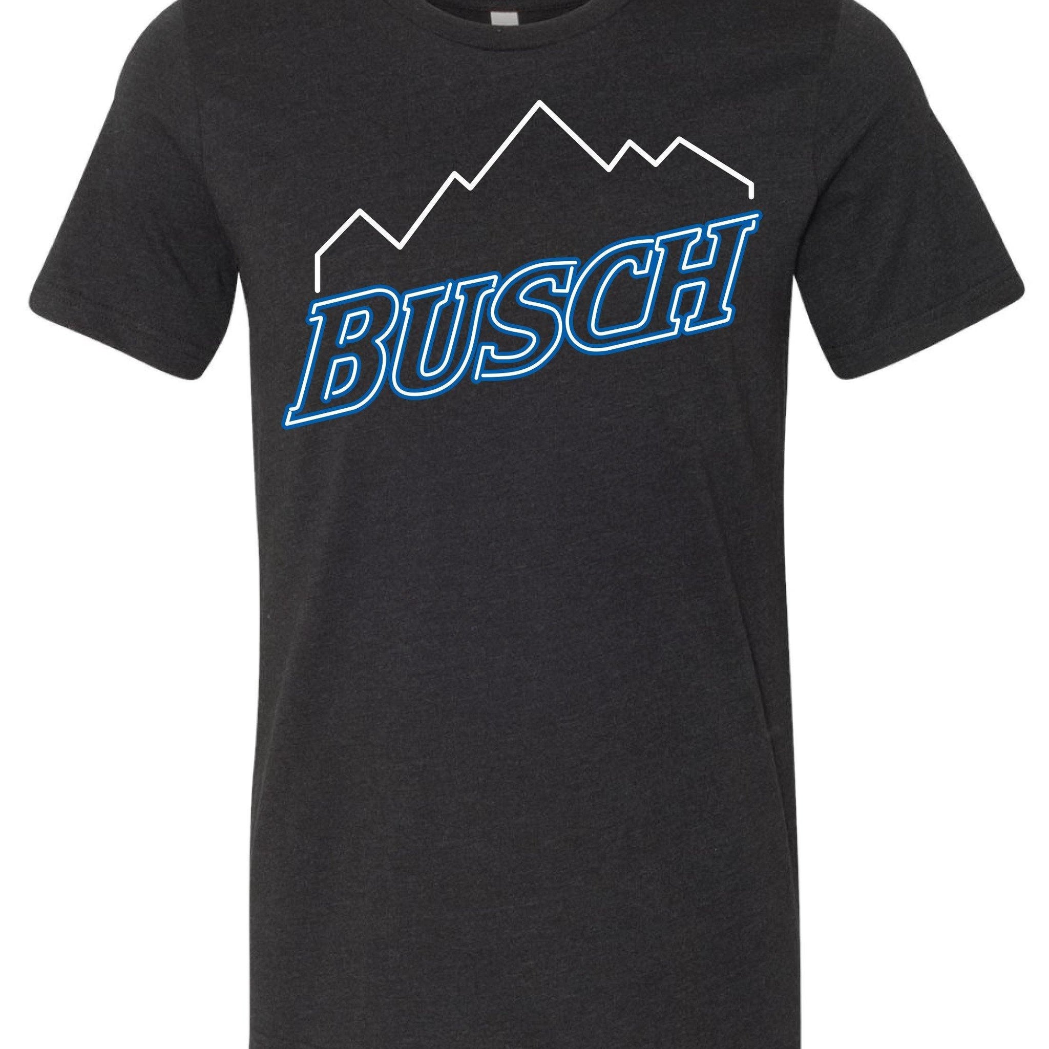 Busch Neon Mountain Men's Black T-Shirt