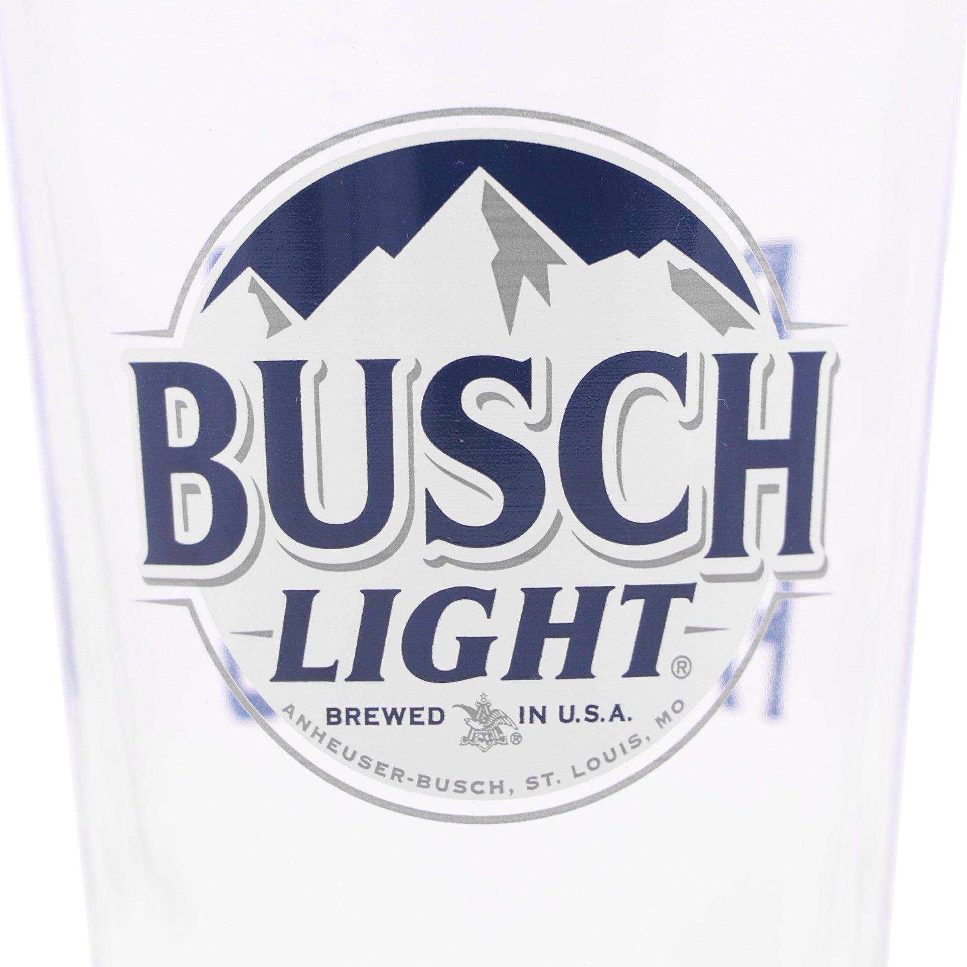 Busch Light Logo Closeup on Pint Glass