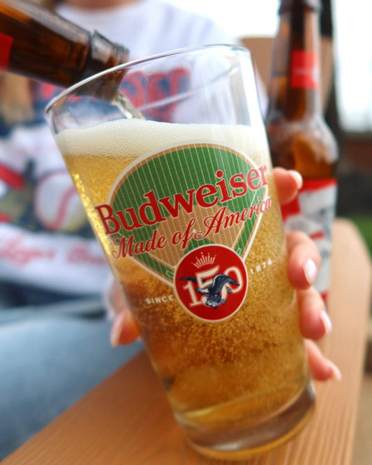 Budweiser 150th Anniversary Baseball Pint Glass