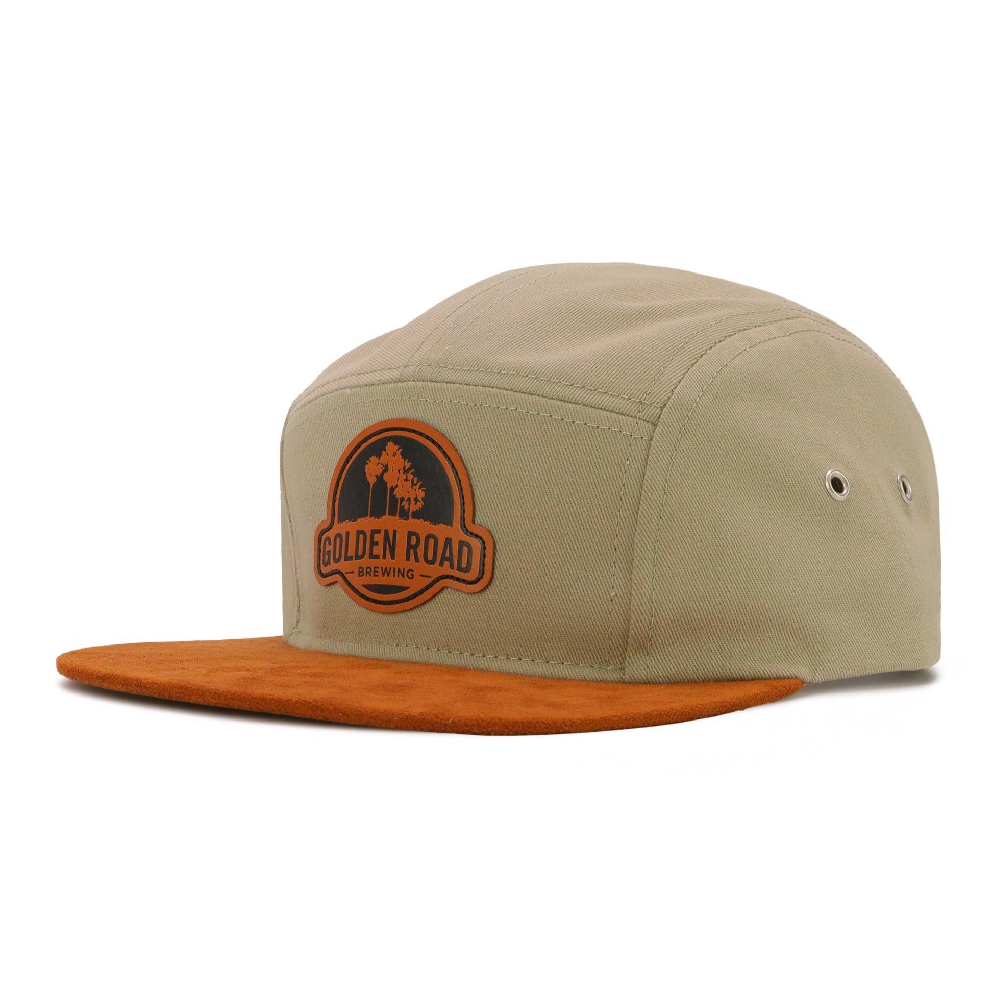 Front view of Golden Road Suede Flat Bill Hat