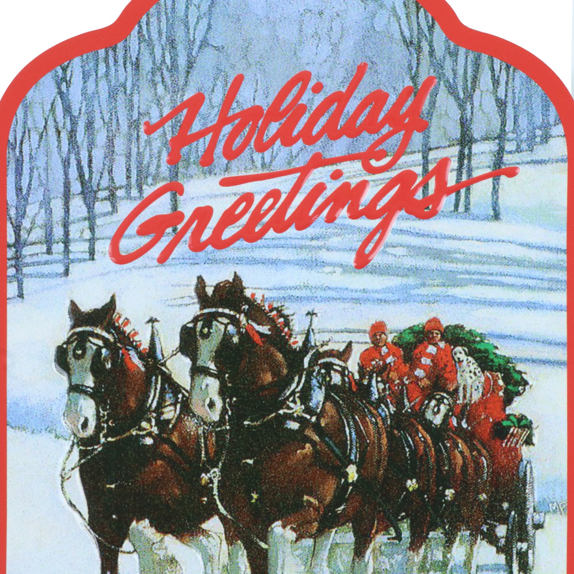 Budweiser Holiday Greetings Tin Sign