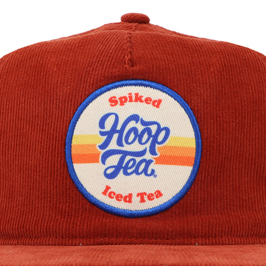 Close up-front view of Hoop Tea Corduroy Hat