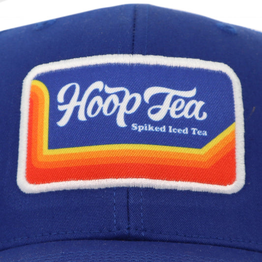 Close up-front view of Hoop Tea Richardson Trucker Hat